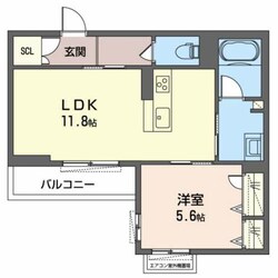 瓢箪山駅 徒歩2分 3階の物件間取画像